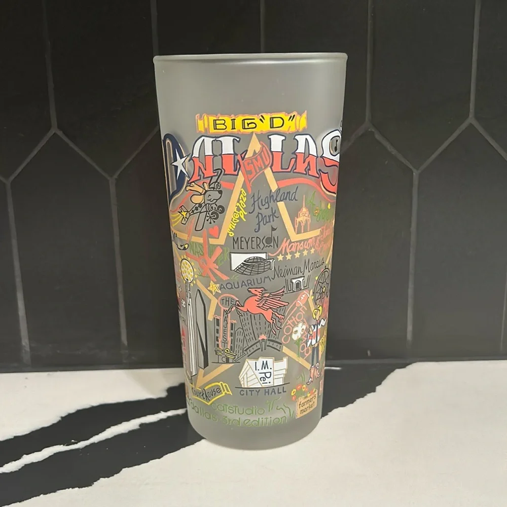 Cat Studio Dallas Frosted Drinking Glass